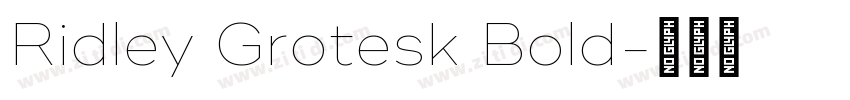 Ridley Grotesk Bold字体转换